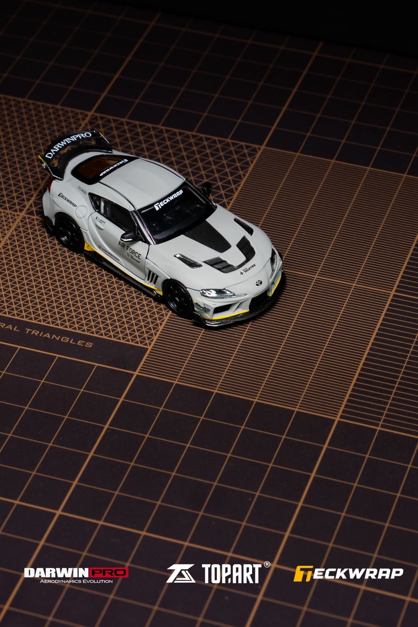 (Pre-Order) TopArt Model Toyota Supra A90 DarwinPRO Widebody - HEC Special Edition Tactical Gray (Ltd 2000) 1:64