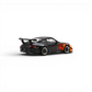 Lot57Supplies Diecast Shop 1:64 scale black Porsche 997 with orange burning flame livery and widebody kit.