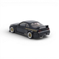 Lot57Supplies Diecast Shop: Black 1:64 scale diecast model of a Pandem GT-R (BCNR33) with wide body kit and gold rims.