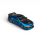 Lot57Supplies Diecast Shop CM Model 1:64 Ford Mustang Dark Horse in Blue Ember Metallic diecast with black accents and spoiler.