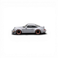 Lot57Supplies Diecast Shop: CM Model Porsche 964 widebody diecast model car, gray with rose gold rims and black mesh wheels.