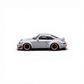 Lot57Supplies Diecast Shop: CM Model Porsche 964 widebody diecast model car, 1:64 scale, gray with rose gold rims and snap-on wheels.