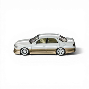 Lot57Supplies Diecast Shop 1:64 scale pearl white and gold diecast Cresta model car with metallic paint.