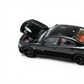 Lot57Supplies Diecast Shop 1:64 scale pitch black 2023 Dodge Charger SRT Hellcat model with red interior and opening hood.
