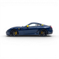 Lot57Supplies Diecast Shop 1:64 scale dark blue diecast model of a Ferrari 599 GTO with yellow accents and a yellow stripe.