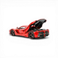 Lot57Supplies Diecast Shop 1:64 scale red metallic diecast Ferrari F150 Lewis Hamilton model car with openable rear cover and engine details.