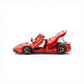 Lot57Supplies Diecast Shop red 1:64 scale Ferrari F150 Lewis Hamilton model car with open doors and hood, detailed engine.