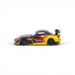 Lot57Supplies Diecast Shop: Yellow and black 1:64 scale INNO64 Honda S2000 J's Racing AP1 diecast model with flame graphics and large rear spoiler.