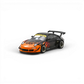 Lot57Supplies Diecast Shop 1:64 scale orange and black Porsche RWB 997 diecast model with burning flame livery and widebody kit.
