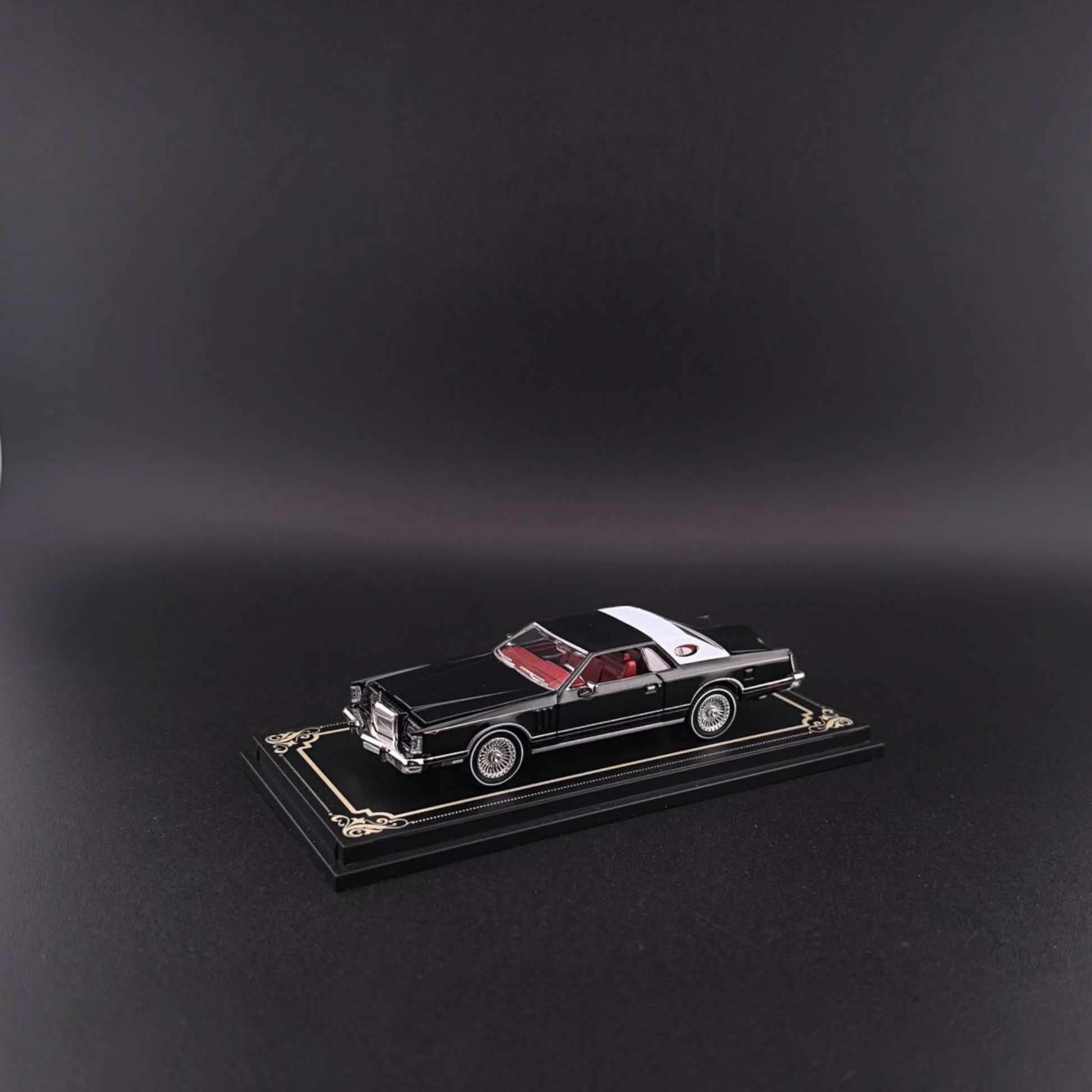 Lot57Supplies Diecast Shop Fine Works64 1979 Lincoln Continental diecast model car in black with white roof