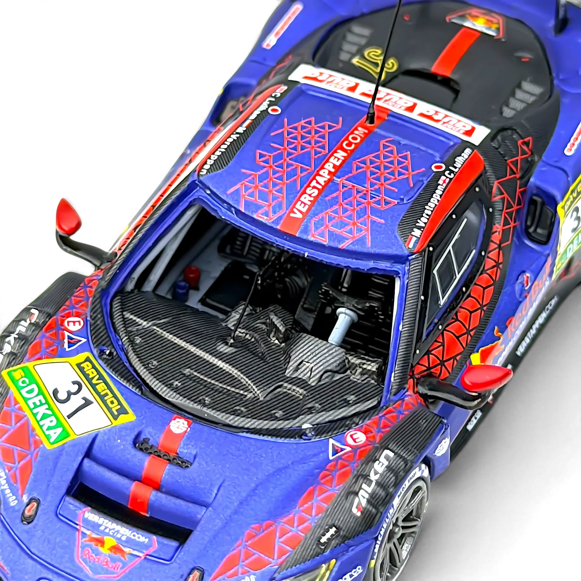 TOP LUX 296GT3 Red Bull 31# diecast model car in 1:64 scale with detailed racing livery from Lot57Supplies Diecast Shop