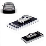 Lot57Supplies Diecast Shop 1:64 scale Carport Model 911 diecast car in GT Silver on a display base