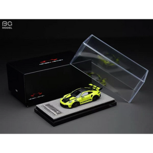 Lot57Supplies Diecast Shop HH Model 1:64 scale acid green Porsche 992.1 GT3 RS resin model car with display case