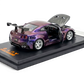 Lot57Supplies Diecast Shop 1:64 scale chameleon purple diecast AOC GT-R 35 RR model with opening doors and hood.