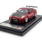 Lot57Supplies Diecast Shop metallic red AOC GT-R 35 RR 1:64 scale diecast model with carbon fiber hood and spoiler.
