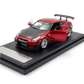Lot57Supplies Diecast Shop metallic red 1:64 scale AOC GT-R 35 RR model car with carbon fiber hood and open doors.