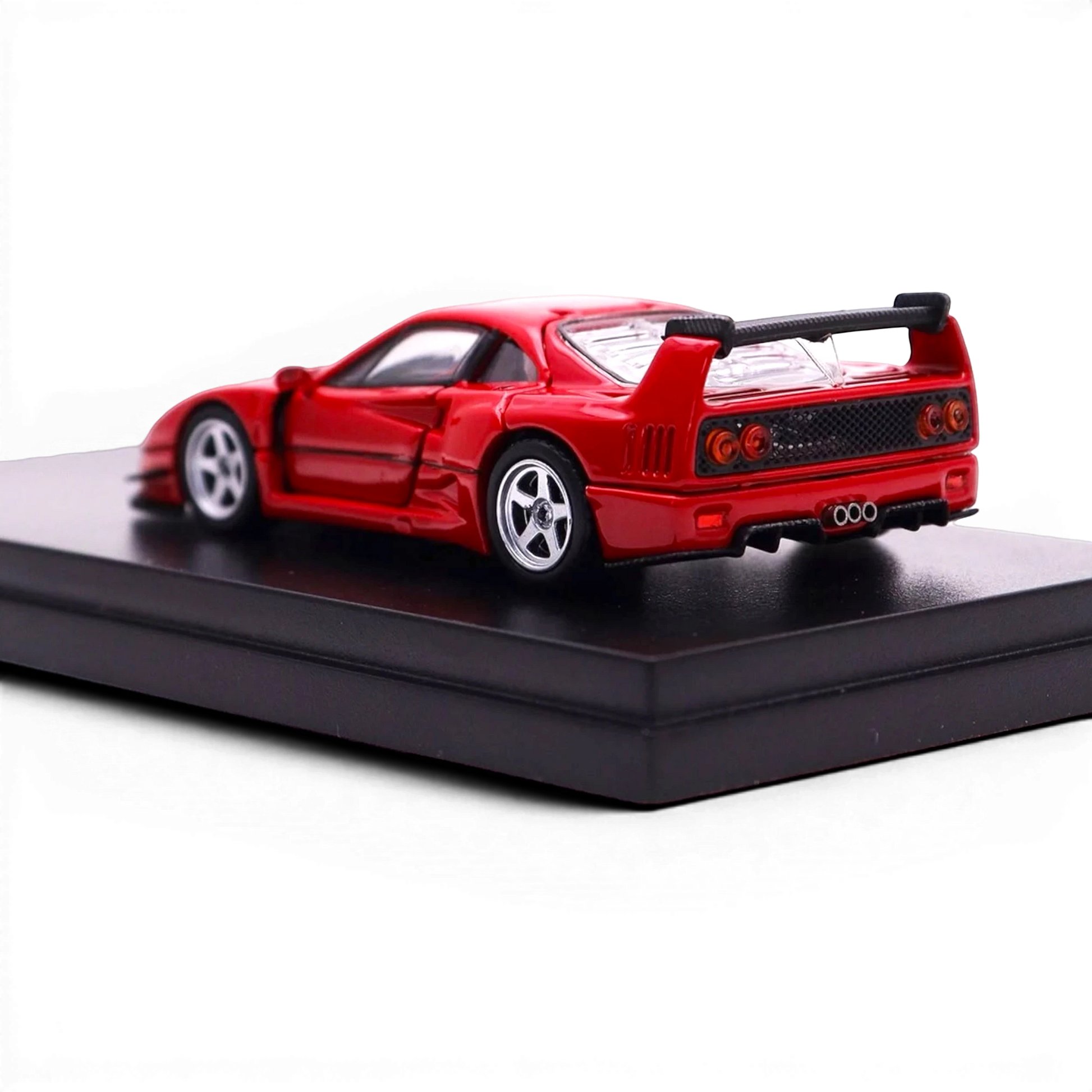 Lot57Supplies Diecast Shop AOC LBWK F40 1:64 scale red diecast model car on a black display base
