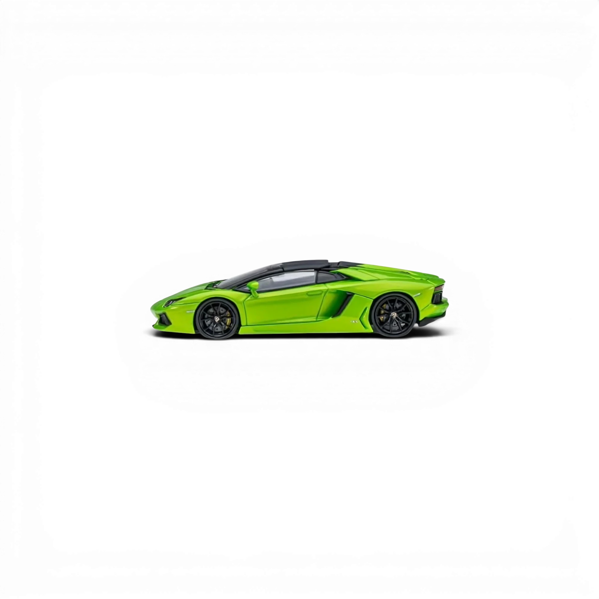 Lot57Supplies Diecast Shop CLASSIC GARAGE apple green LP700 Roadster 1:64 scale diecast model car side view