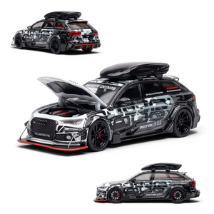 Lot57Supplies Diecast Shop 1:64 scale Audi RS6 snow version diecast car with white and black digital livery