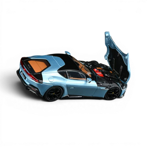 Lot57Supplies Diecast Shop 1:64 scale Azzurro California 12 cilindri supercar diecast model with open hood