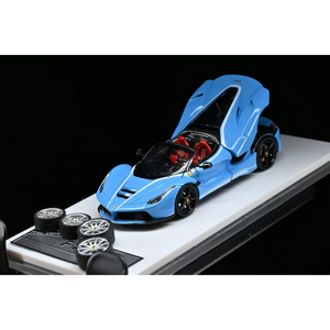 Lot57Supplies Diecast Shop Street Buster 1:64 scale baby blue F150 Aperta diecast supercar with open engine bay