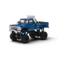 Lot57Supplies Diecast Shop 1:64 scale blue 1974 Ford F-250 Bigfoot monster truck with chrome roll bar and details.
