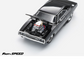 Lot57Supplies Diecast Shop 1:64 scale black Fast Speed Dodge Charger R/T diecast model with open hood and engine detail