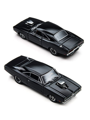 Lot57Supplies Diecast Shop 1:64 scale black 1969 Dodge Pro Street Charger diecast model car set