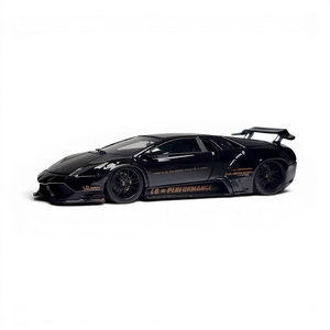 Lot57Supplies Diecast Shop MiniCraftsman 1:64 scale black and gold LB Murcielago resin model car with widebody kit
