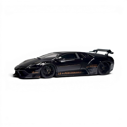 Lot57Supplies Diecast Shop MiniCraftsman 1:64 scale black and gold LB Murcielago resin model car with widebody kit
