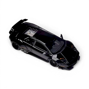 Lot57Supplies Diecast Shop MiniCraftsman 1:64 scale black and gold resin LB Murcielago model car, top-down view.