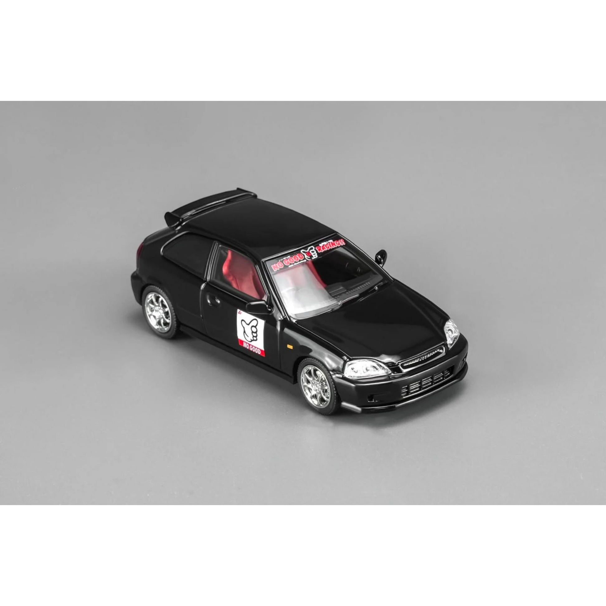 Lot57Supplies Diecast Shop MotorHelix 1:64 scale black Honda Civic Type R EK9 NO GOOD Racing diecast model car