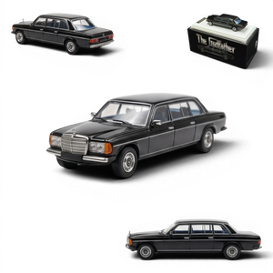 Lot57Supplies Diecast Shop 1:64 scale black Mercedes-Benz W123 Limo 240D diecast model car from The Godfather