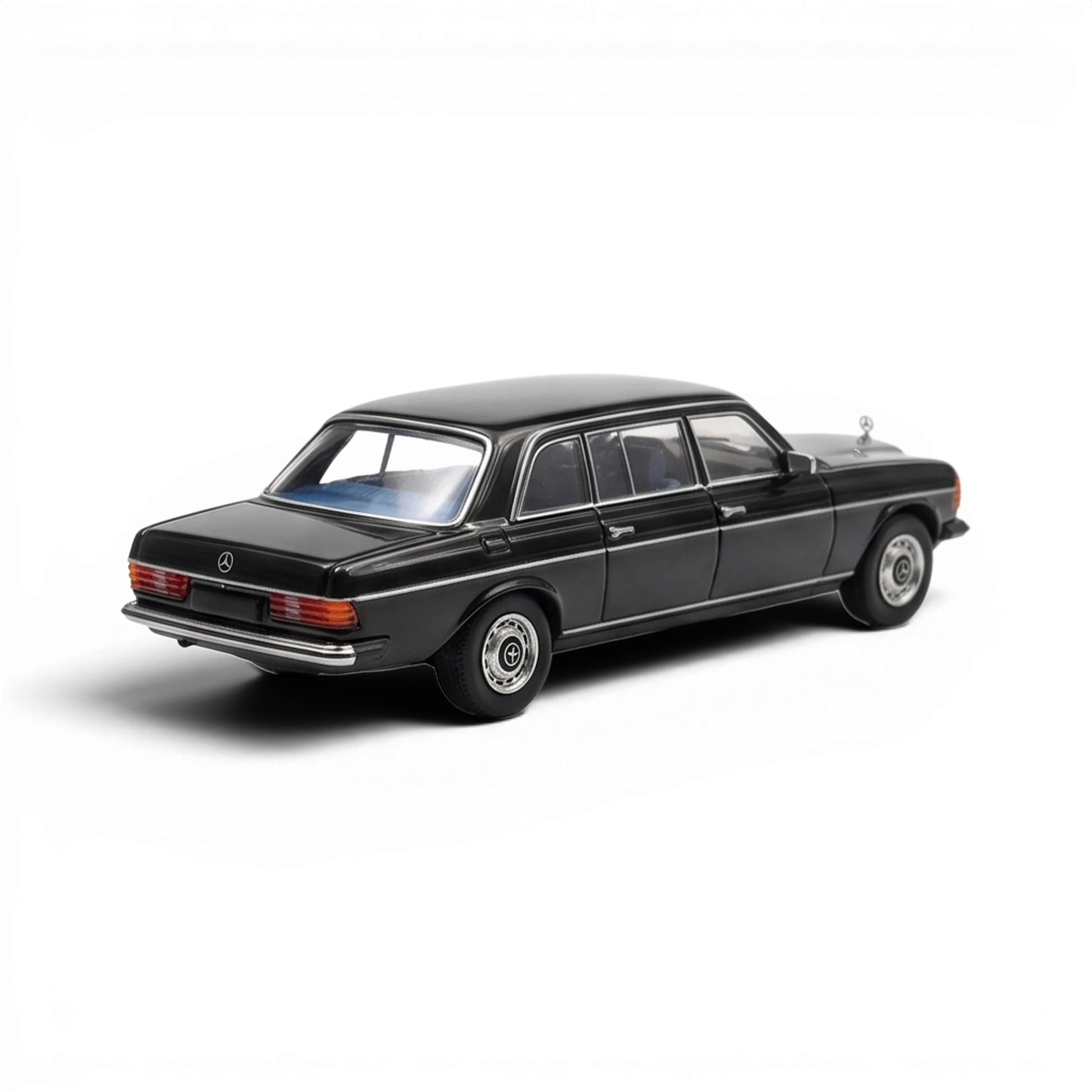 Lot57Supplies Diecast Shop Jiyi & GOC 1:64 scale black Mercedes-Benz W123 Limo 240D diecast model car