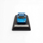 Lot57Supplies Diecast Shop DeepMaker 1:64 scale blue Countach 5000S resin model car on a wooden display base