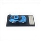 Lot57Supplies Diecast Shop 1:64 scale MC LB GTR R35 diecast model car in blue with Godzilla wave livery on display base
