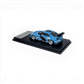 Lot57Supplies Diecast Shop 1:64 scale MC LB GTR 1.5v diecast car in blue with Godzilla wave livery on display base