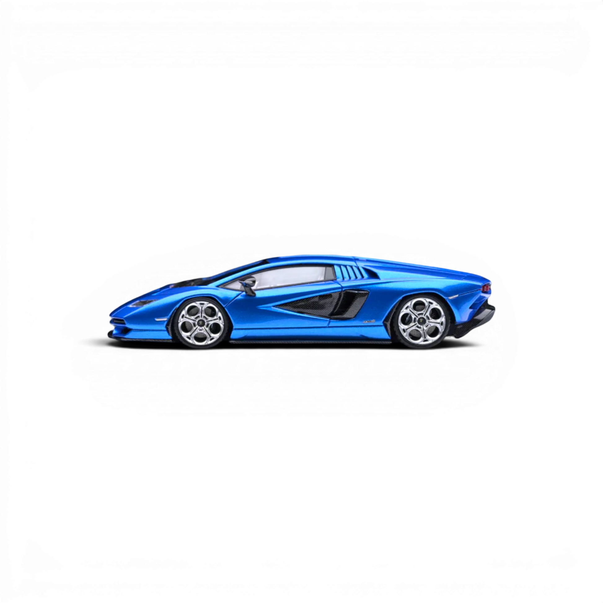 Lot57Supplies Diecast Shop Fuelme Model dark blue Lamborghini Countach LPI 800-4 1:64 scale resin model car side view