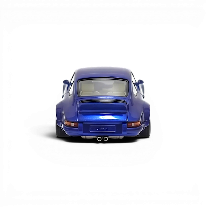 Lot57Supplies Diecast Shop blue metallic resin Singer DLS 1:64 scale model car with dual exhaust