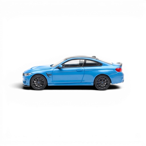 HH Model BMW F82 M4 CS diecast car in Yas Marina Blue from Lot57Supplies Diecast Shop, 1:64 scale side view.