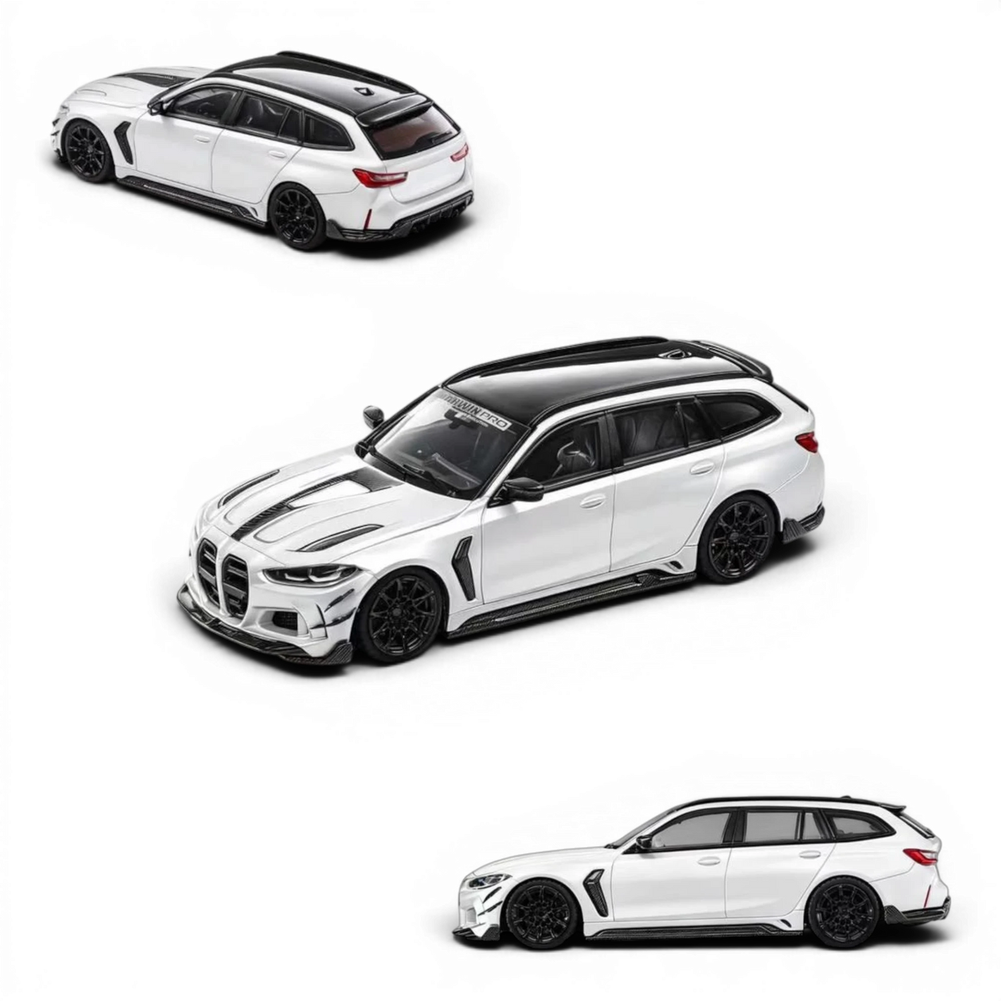 Lot57Supplies Diecast Shop 1:64 scale metallic white Aurelia Darwin BMW M3 Touring diecast model car