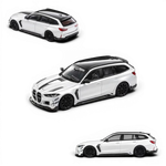 Lot57Supplies Diecast Shop 1:64 scale metallic white Aurelia Darwin BMW M3 Touring diecast model car