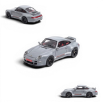 Lot57Supplies Diecast Shop Flame Model 1:64 scale cement gray Porsche 911 Gunther Werks 400R resin model car