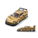Lot57Supplies Diecast Shop 1:64 scale Demon King Auto F40 diecast car in champagne gold with black cloud motifs