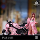 Lot57Supplies Diecast Shop 1:64 scale MoreArt resin motorcycle and rider figure set with cherry blossom livery