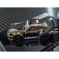 Lot57Supplies Diecast Shop 1:64 scale chrome gunmetal RWB930 diecast model car with figure on display base