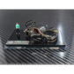 Lot57Supplies Diecast Shop 1:64 scale chrome gunmetal RWB930 diecast model car with opening parts and a small figure