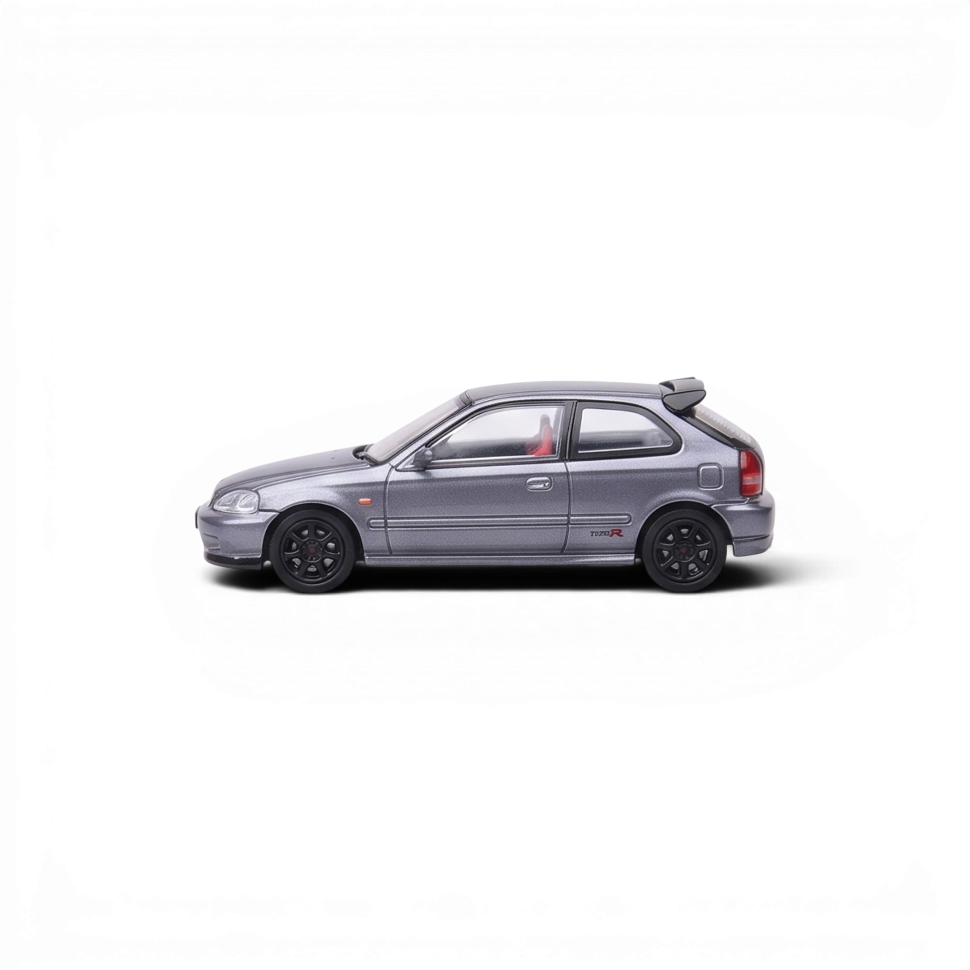 Lot57Supplies Diecast Shop 1:64 scale Model One Honda Civic Type-R EK9 diecast car in twilight grey side view