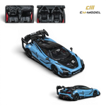Lot57Supplies Diecast Shop CM Model Darwin 720Se²GT 1:64 scale diecast alloy model in Unchained Blue with racing decals and detailed interior.