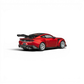 Lot57Supplies Diecast Shop CM Model Ford Mustang GTD 1:64 scale diecast model in Flame Red with a large rear spoiler and carbon fiber accents.
